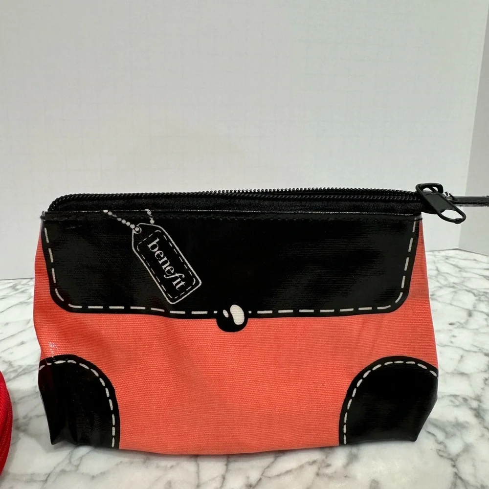 Benefit and Clinique Vintage makeup pouches